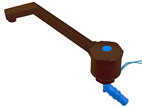 Unbekannt 12v Wasserhahn für Wohnmobil, Wohnwagen - ABS Kunststoff, Bauhöhe: 135 mm, 90 g, braun
