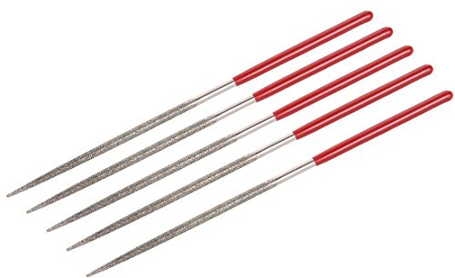 Sourcingmap 5pcs Round Diamond Needles File 2mm x 100mm 150 Grit for Metal Glass Wood Stone Grinding Polishing Engraving