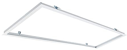 LEDKIA LIGHTING - Cadre Encastré pour Panneaux LED | Aluminium Robuste | Installation Intérieure | Dimensions 120x30 cm | IP20, Blanc