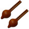 2X Indische Schlangenflöte rotbraun Holz Musikinstrument Blasinstrument