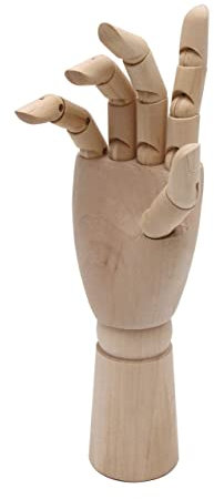 Paintersisters® Gliederhand, 30 cm Rechts, Holzhand beweglich, Modellhand Mannequin Handmodell Zeichenpuppe