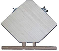 pipano Sitzbrett Ecke + Sitzstange 15 x 15 cm für Vogelkäfig, Schlafplatz, Wellensittich, SES1512