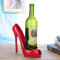 Porte-bouteille de vin, nouveauté chaussures à talons hauts porte-bouteille de vin stockage casier à vin décor à la maison(rouge)