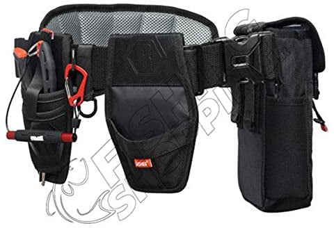 Rapala - Tool Belt Combo Pack Gürtel für Angler - Modulares Aufbewahrungssystem für Angelzubehör - Verschiedene Befestigungen - für Angelköder und Zubehör – Verstellbare Angeltasche - Schwarz/Rot