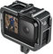 TELESIN Aluminiumgehäuse für GoPro Hero 12/11/10/9 Schwarz, Multifunktionsrahmen mit Mikrofonhalterung, Skelettgehäuse mit ND CPL Objektivfitler und Max Lens Mod Kompatibilität, Schwarz