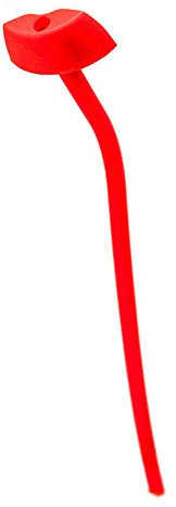 LipSip. Sip from a Straw Without pursing Your Lips to Help Prevent Lip Lines & Wrinkles. Includes Detachable LipSip, Reusable Silicone Straw & Cleaner. BPA-Free Dishwasher Safe Ecofriendly (Red)