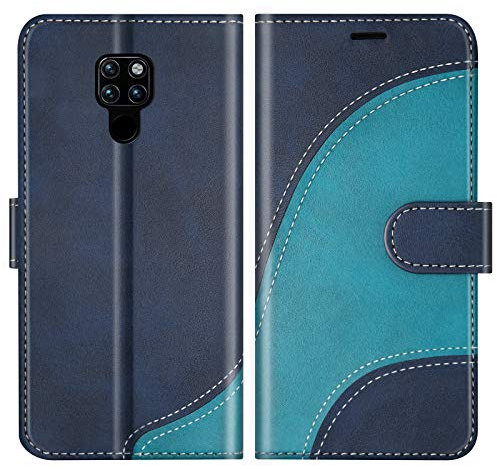 BoxTii Cover per Huawei Mate 20, Custodia in PU Pelle Portafoglio per Huawei Mate 20, Magnetica Cover a Libro con Slot per Schede, Blu