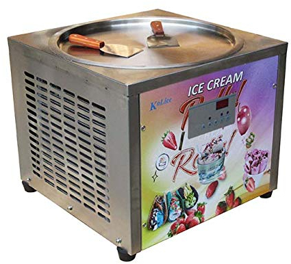 Kolice Máquina de helado frita de la cacerola redonda de 18 (45cm) de comcercial, máquina del rollo del helado, máquina del helado del rollo