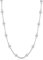 LeCalla Links 925 Sterling Silber italienische CZ Station Kabelkette Halskette für Frauen 20 Zoll