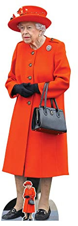 STAR CUTOUTS SC4065 Queen Elizabeth II Platinum Jubilee Red Hat Lifesize Karton Ausschnitt mit gratis Mini, Regular