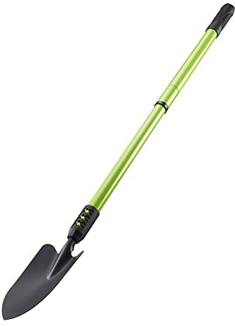 MySmartBuy Extendable Trowel - 95cm Garden Long Handled Trowel - 67-95cm Telescopic Extending Handle Weeder, Green, 3249836