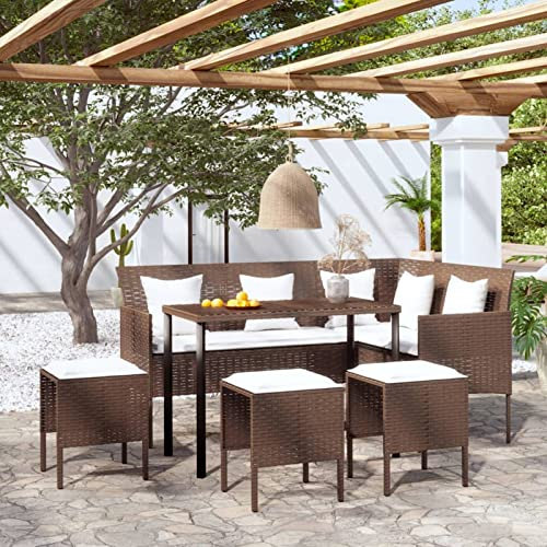Festnight Poly Rattan Sitzgruppe Garten Lounge Gartenmöbel Set Gartengarnitur Loungemöbel Terrasse Gartenlounge Sofa Outdoor Ecklounge Ecksofa Essgruppe Sitzgarnitur Gartensofa