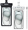 wellhouse 2 Stück wasserdichte Handyhülle für iPhone 15 14 13 12 Pro Max XS Samsung, IPX8 3D wasserdichte Tasche Handy Tasche Strand-Essentials Schwarz + Weiß 7 Zoll
