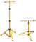 Tubiaz Trépied télescopique pour projecteur de chantier, projecteur LED, trépied en acier, lampe de travail, jaune, support pour 1 ou 2 projecteurs, hauteur réglable jusqu'à 1,60 m (double support)