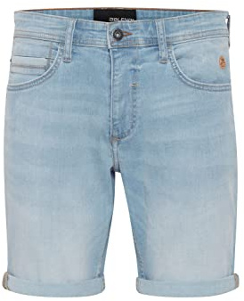 Blend 20715430 Herren Jeans Shorts Kurze Denim Shorts Multiflex mit Stretch Twister Fit Slim/Regular Fit, Größe:M, Farbe:Denim Bleach Blue (200288)