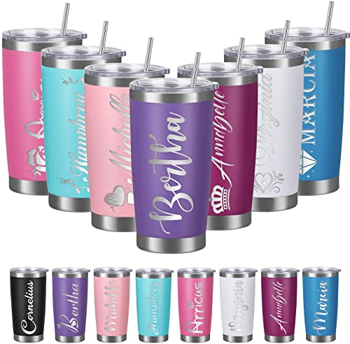 Hapelf Personalised Tumblers Custom 20 Oz Travel Mugs with Lids Personalised Insulated Tumbler Cups Stainless Steel Double Wall Engraved with Name Gifts for Men Women Christmas
