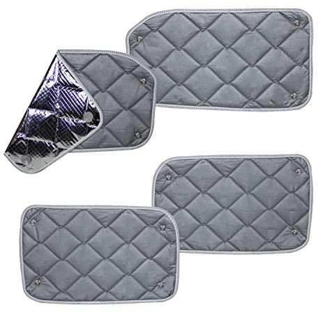 GipsyCamper Thermomatten VW Caddy Maxi ab 2021 | für den Wohnraum | Fensterabdeckung für VW Caddy Maxi | Sichtschutz Caddy Maxi | Fenstermatten | Premiumqualität Made in Germany (Grau)