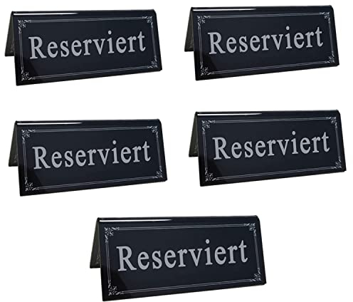 Facaii 5st Acryl Reserviert Schild deutsch Tischaufsteller,Info Schild, Reserviertaufsteller, Bistro, Gastronomie, Restaurant Neu