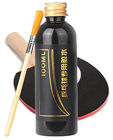 LINGJIONG Tischtennis Kleber, Flüssigkleber Für Tischtennis Mit Bürste, Tischtennisschläger-Pflegeset, Preiswertes Tischtennisschläger-Reinigungsset Für Den Wettkampf (100 l)