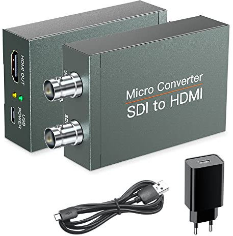 Convertitore da SDI a HDMI con ciclo SDI, 1080p HD-SDI / 3G-SDI/SD-SDI al convertitore HDMI Audio, BNC all’adattatore HDMI per il proiettore di Monitor SDI