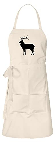 Huuraa Grillschürze Hirsch Silhouette Geschenk Natur Baumwolle Hirsch Mitbringsel