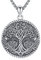 Collier Arbre de Vie, Pendentif Arbre de Vie Viking en Argent Sterling 925, Collier Hypoallergénique et Amulette Bijoux Cadeaux Festivals pour Hommes Femmes