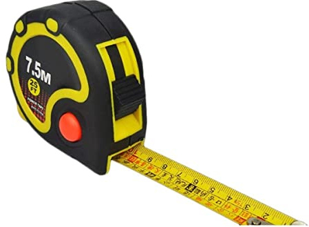 OUSIKA Luban-Lineal, Feng-Shui-Lineal, 7,5 Meter hochpräzises Maßband aus Stahl, Holzbearbeitung, reines Kupfer, böse Geister, Stadthaus, 7,5 m x 25 mm, Stabiler Stand Lineal