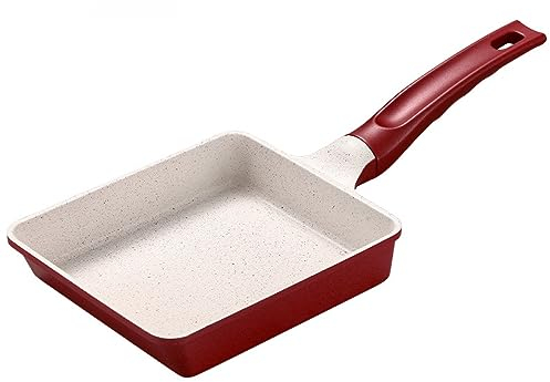 HAZARA Home Bratpfanne Wheatstone Antihaftbeschichtete Pfanne Omelette Square Mini Frühstückspfanne Gummigriff Einfache und lustige Küchenformen