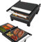 Chef O Matic piastra elettrica per cucinare Multigrill, bistecchiera elettrica antiaderente, Griglia multifunzione per panini maker da 2000W con 2 piani di cottura 33.5 * 33.5cm.