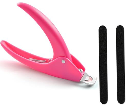 Coupe-ongles Artificial Acier inoxydable, Coupe Ongle Professionnel, Coupe Faux Ongles en Gel, Pince Guillotine pour Faux Ongles, Ongles Acryliques, Ongles Artificiels, avec 2 Lime à Ongles