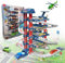 Xwin Sportseries Age 3+ 4-Storey Spiral Parking Garage Playset with Elevator, Helipad & Lights, Race Car Ramp Track Toy for Kids +