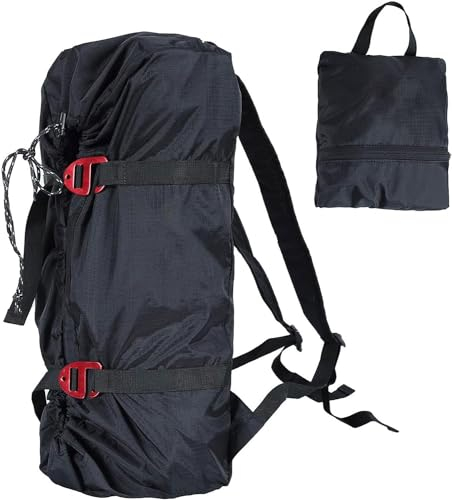 LIFEJXWEN - Bolsa de cuerda de escalada para cuerdas, bolsa de cuerdas para cuerdas, equipo de escalada impermeable cuerda bolsa Rucksack al aire libre camping senderismo