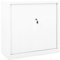 Cosisti Armoire de Bureau Porte coulissante Casier de Bureau Métallique Meuble de Rangement pour Atelier ou Garage Classeur Verouillable Armoire Porte coulissante Acier-Blanc-90x40x90cm-3