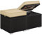 Yaheetech 2 Piezas Taburete Exterior para Muebles de Jardín con Espacio de Almacenamiento 39x39x41cm Incluye Cojín Tapa Extraíble Imitación de Ratán Resistente a la Intemperie