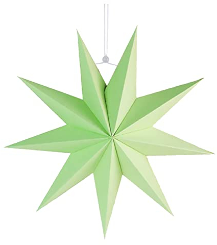 Veemoon Stern aus Papierlaterne origami lampenschirm stern lampenschirm Leuchte Decke Sternlaternen aus grünem Papier Dekor goldener Kronleuchter Lampenschirm aus Papier Sternform