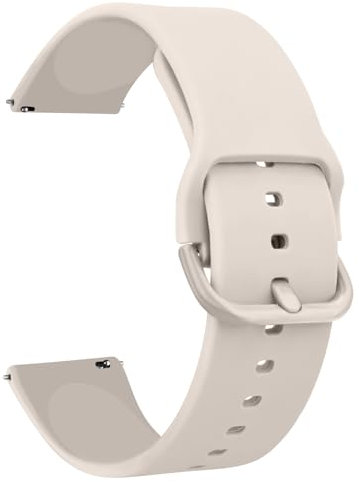 Mugust Correa de Repuesto 22mm para Reloj Inteligente Smartwatch,liberación Rápida de Silicona Suaves para 22mm Reloj para Hombre y Mujer(Starlight)