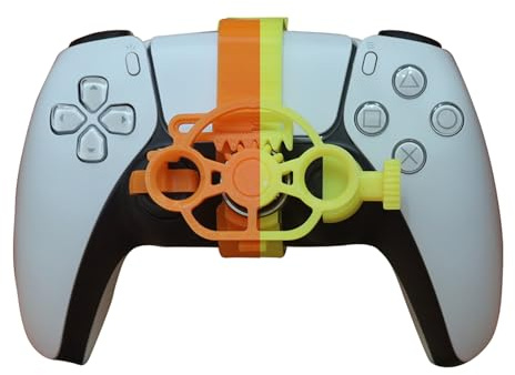 LICHIFIT Mini-Lenkrad für PS5 Rennspiel-Controller Fahrsimulator 3D-Druck-Lenkrad für PlayStation 5 Zusätzliches Rennradzubehör