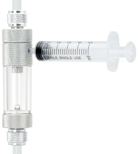 LINLAN Einfaches Nachfüllen von Wasser CO2-Blasenzähler mit Rückschlagventil und Wasserzufuhr für bepflanzte Aquarien CO2-Regler (Luftschlauchanschluss)