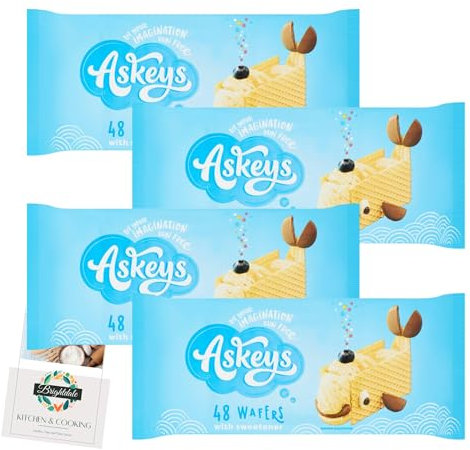 Ice Cream Wafer Bundle with Askeys 48 Ice Cream Wafers 150g 4 Pack + Brightdale Kitchen Card
