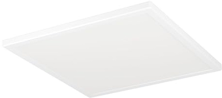 EGLO LED Deckenleuchte Rovito runde Badezimmer | Deckenlampe mit Fernbedienung, Badlampe Decke aus Kunststoff in Weiß, Deckenbeleuchtung warmweiß-kaltweiß, IP44, 39x39 cm