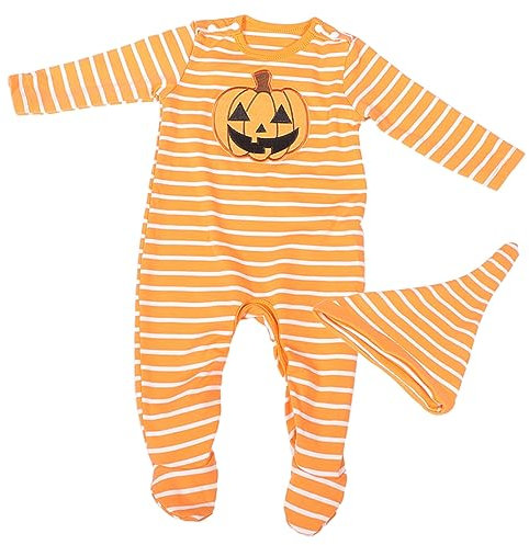COLLBATH Langärmeliger Jumpsuit Kürbis Einteiler 1 Satz Orange