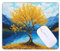 Mousepad Gelber Baum Mauspad Kleine 30 x 25 x 0.3 cm, mit Rutschfester Gummiunterseite, Wasserdichtes Mouse Pad, Mini Gaming Mauspad für Damen, Herren, Kabellose Maus Laptop Büro Zuhause T-5454