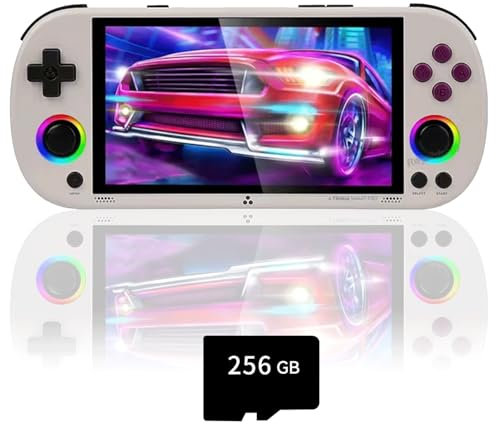 NULA TRIMUI SMART PRO - Console da gioco portatile in stile retrò, con scheda SD 256G 14300+ giochi, sistema Linux da 5 pollici A133P, processore retrò Arcade videogioco Emulator Support WiFi