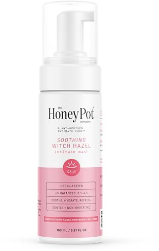 The Honey Pot Company - Witch Hazel Feminine Wash - Postpartum Essentials - Herbal Infused Hygiene Wash for Sensitive Skin - PH Balanced - Use to fill Post Partum Kit - Pregnancy Safe - 5.51 Fl Oz