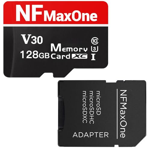 128GB MicroSD Memory Card with SDXC SD Adapter - 128GB Memory Compatible with UHD Video, 4K Camera, Gopro, Samsung, Nintendo DS, Drone, Tablet, Phone - Speed up to 100Mbs C10