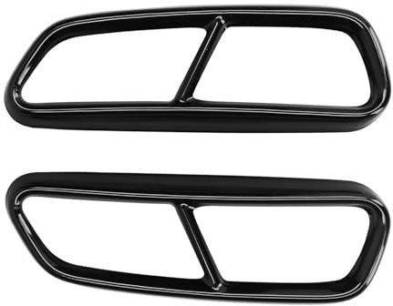 UMIXIRE Für A-UDI A6 C7 2016 2017 2018 Auto-Auspuffblende Edelstahl Schwarz Glänzend Auspuffblende
