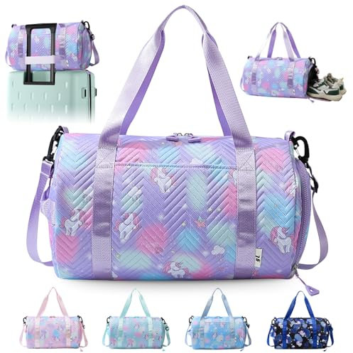 EEPLUYTY Sporttasche, Einhorn Yogatasche, Sporttasche Klein, Tasche Für Sport, Trainingstasche-Unisex (Lila)