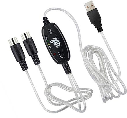 Warmhm Midi Kabel USB Midi Kabel Für Musikbearbeitung Tastaturadapterkabel Für Piano Und Midi Controller