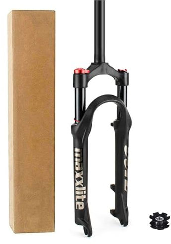 LPYDWZ Forcella Aria Sospensione MTB da 24 Pollici, Sterzo a Tubo Dritto da 1-1/8 Blocco Manuale Ammortizzatore for Bici Escursione della Forcella di 100mm