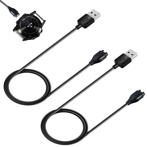2PCS Charger Cable,USB Watch ChargingCable,Compatible for Garmin WatchCharger Cable,Garmin Fenix 5 5S 5X Plus 6 6S 6X Pro 7 7S 7X,Watch charging cable Universal 4/5X/6S/Venu 2S data cable(Black)
